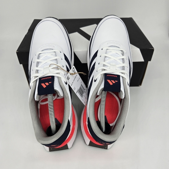 New adidas S2G 24 Leather Spikeless Golf White Navy Red Men\'s Shoes Size 11 main image 5